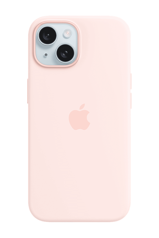 iPhone 15 Silicone Case with MagSafe - Light Pink